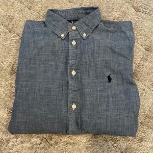 Ralph Lauren long sleeve chambray shirt size XL (18-20)